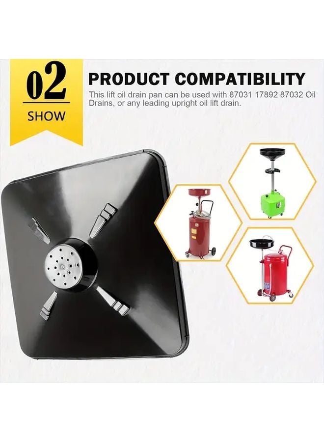 Black 4 Gallon 15L Car Repair Oil Drain Square Filler Without Oil Pad - Image 4